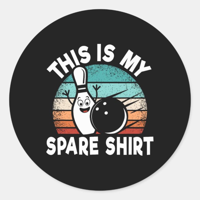 Adesivo Redondo Boliche Engraçada Sobre Bowler Esta É Minha Sobres (Frente)