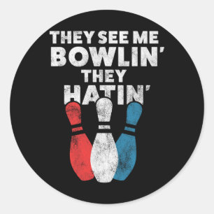 Adesivo Redondo Boliche Engraçado Presente Para Homens Mulheres Ou