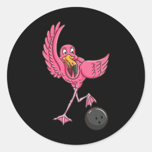 Adesivo Redondo Boliche Flamingo 1