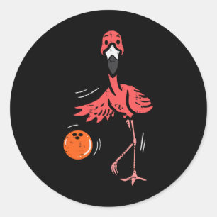 Adesivo Redondo Boliche Flamingo Boliche Jogador Meninos Miúdos Mi