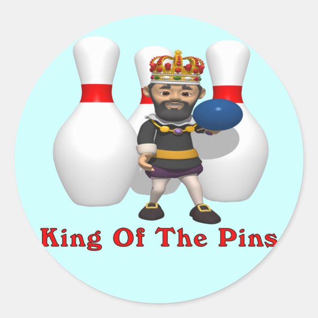 Adesivo Redondo Boliche King (Frente)