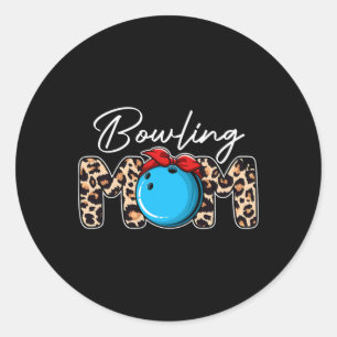 Adesivo Redondo Boliche-leopardo-fofa Mamãe esportiva amante mãe