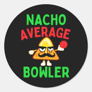 Adesivo Redondo Boliche Nacho Average Cinco De Mayo Bowling Mexica