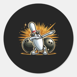 Adesivo Redondo Boliche Pin Dabbing Sungles Bowler Player Men Wome