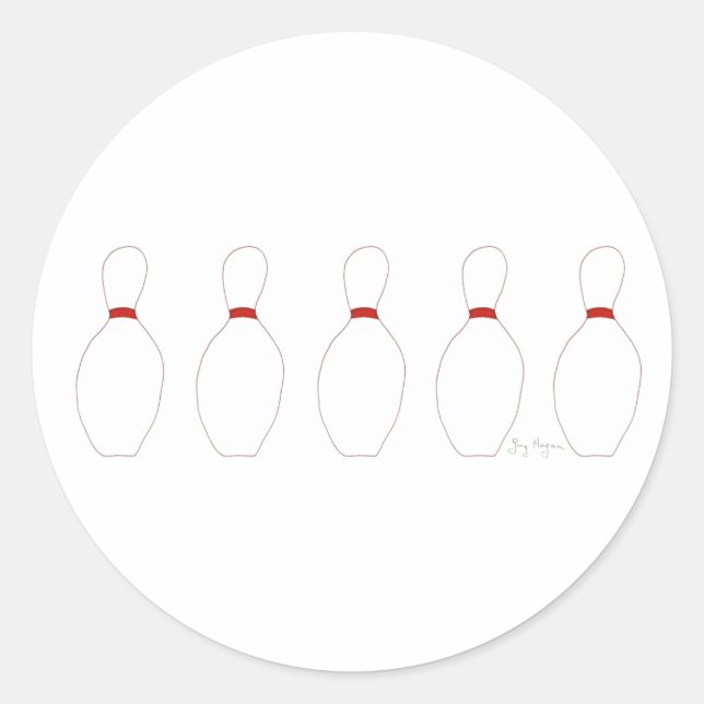 Adesivo Redondo Boliche Pins Sticker (Frente)