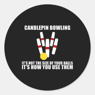 Adesivo Redondo Boliches De Candlepin Não Do Tamanho Ll New Englan