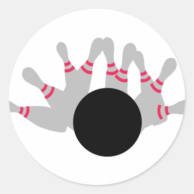 Adesivo Redondo Boliches - Ninepinas (Frente)