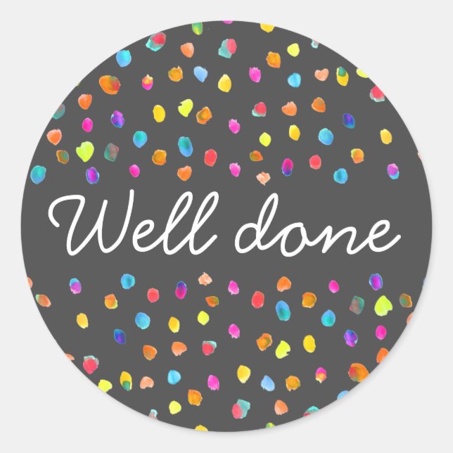 Adesivo Redondo Bolinhas bonitinho de boho pop bem feito (Frente)