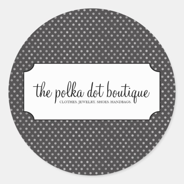 Adesivo Redondo Bolinhas Business Stickers (Frente)
