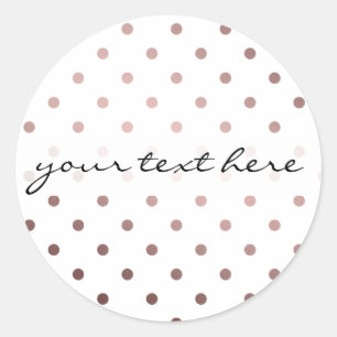 Adesivo Redondo bolinhas cor-de-rosa do ouro do falso moderno
