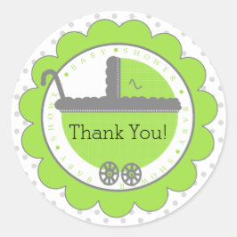 Adesivo Redondo BOLINHAS e CINZA CHÁ DE FRALDAS