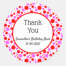 Bolinhas e círculos rosa vermelhos editáveis Obrig