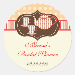 Adesivo Redondo Bolinhas para Pote de chá