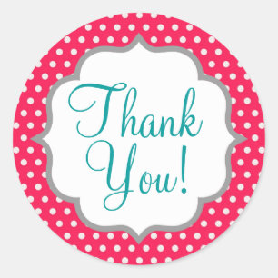 Adesivo Redondo Bolinhas Rosa de Morango