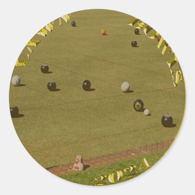 Adesivo Redondo Bolinhos de ouro 2024, (Frente)