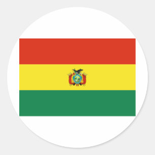 Adesivo Redondo Bolívia Flag BO