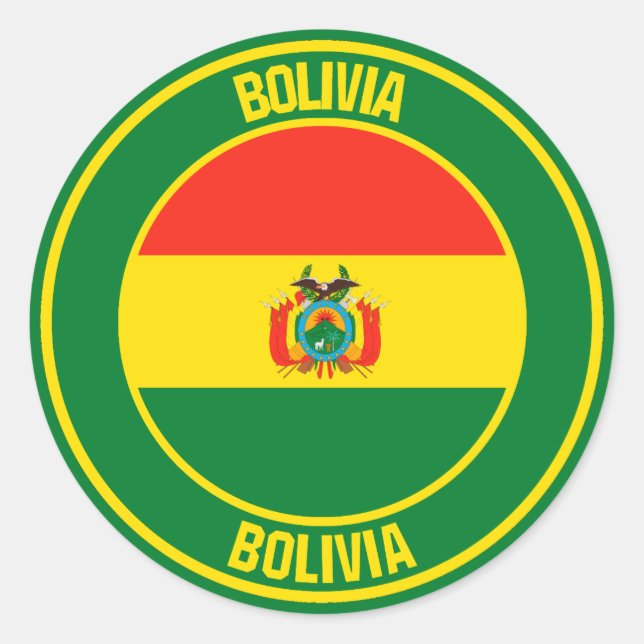 Adesivo Redondo Bolívia Round Emblem (Frente)