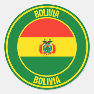 Adesivo Redondo Bolívia Round Emblem