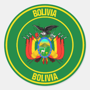 Adesivo Redondo Bolivia Round Emblem