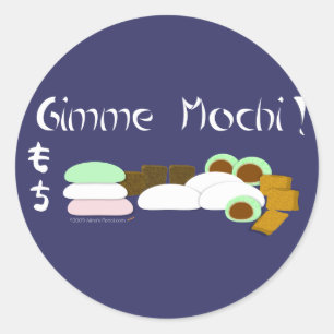 Adesivo Redondo Bolo de arroz pegajoso de Gimme Mochi
