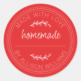 Adesivo Redondo Bolo de Banda Despida Russo pode Brilhar Vermelho