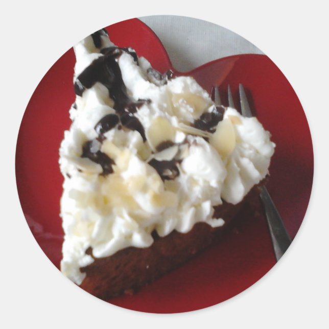 Adesivo Redondo Bolo de Chocolate Plata (Frente)