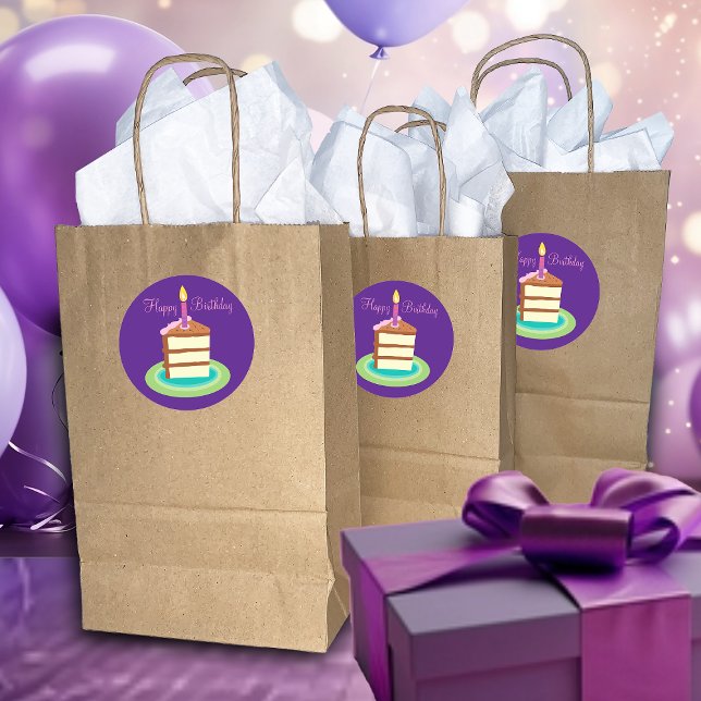 Adesivo Redondo Bolo de Chocolate Roxo (Criador carregado)