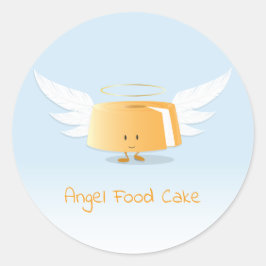 Adesivo Redondo Bolo de Comida Anjo | Vinheta