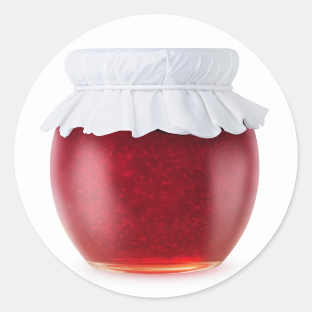 Adesivo Redondo Bolo de framboesa (Frente)