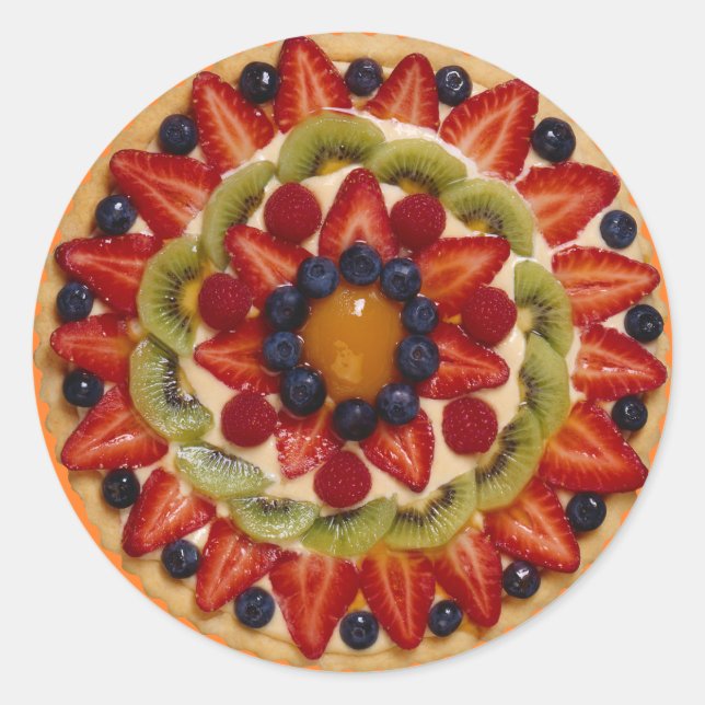 Adesivo Redondo Bolo de fruta (Frente)