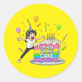 Adesivo Redondo Bolo Lover - Bonito presente de aniversário