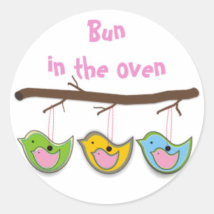 Adesivo Redondo Bolo nos presentes do dia das mães do forno
