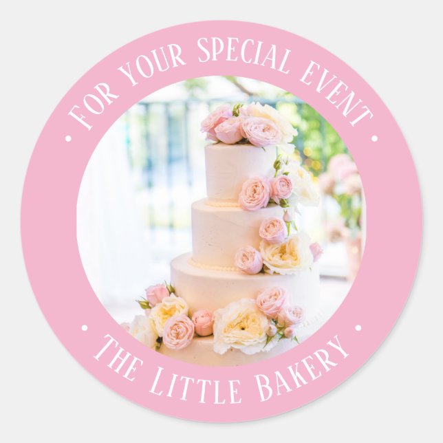 Adesivo Redondo Bolo para o seu evento especial (Frente)