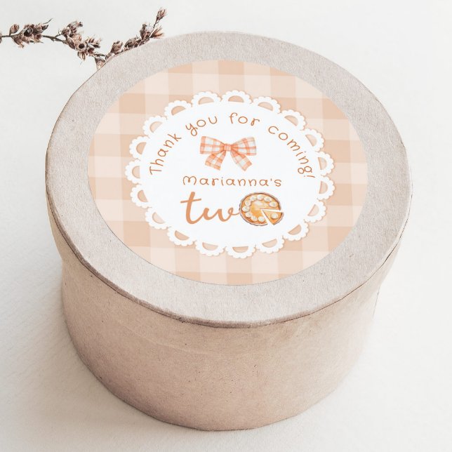 Adesivo Redondo Bolofofo aniversário de 1 ano Obrigada (Criador carregado)