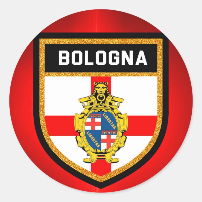 Adesivo Redondo Bologna Flag (Frente)
