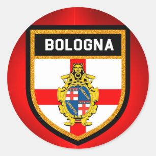 Adesivo Redondo Bologna Flag