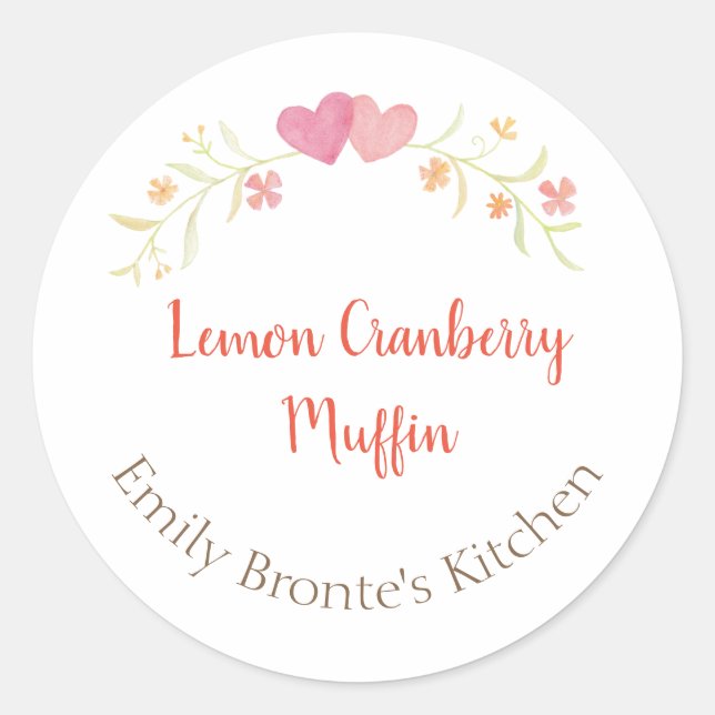 Adesivo Redondo Bolos Caseiros Assados Velas Artesanais Preservada (Frente)