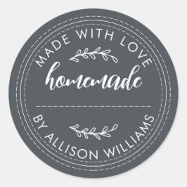 Adesivo Redondo Bolos Caseiros Rústicos Produtos Assados Caseiros 