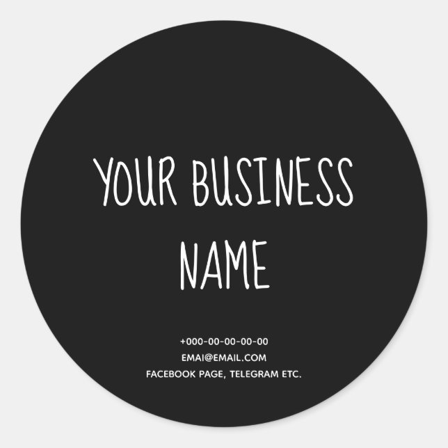 Adesivo Redondo Bolos de na moda, pastelaria, confeccionados à mão (Frente)