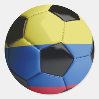 Adesivo Redondo Bolsa de Futebol da Colômbia