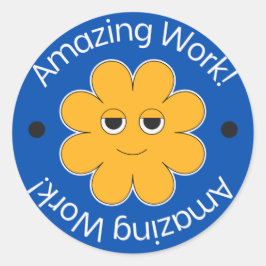 Adesivo Redondo Bolsa Laranja Incrível Progresso dos Estudantes