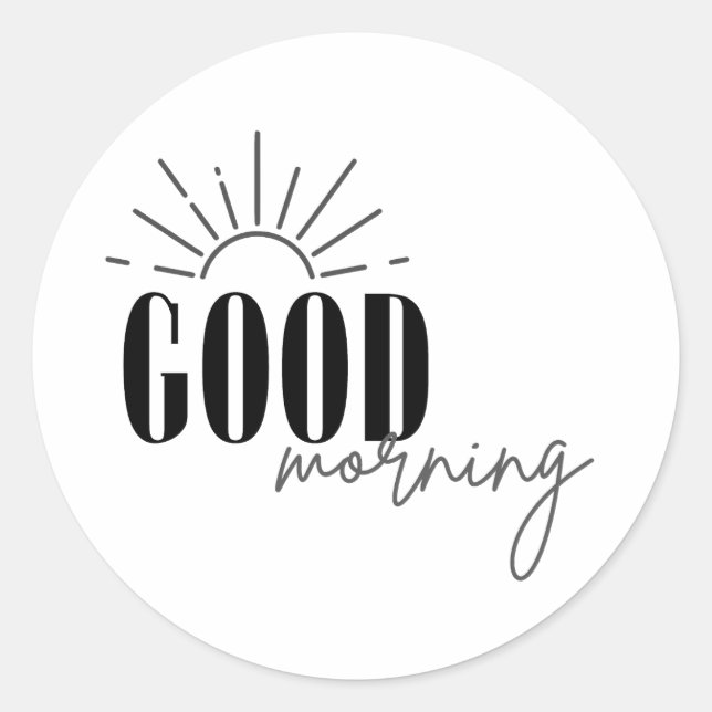 Adesivo Redondo Bom dia (Frente)