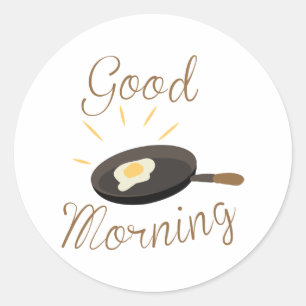 Adesivo Redondo Bom dia