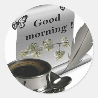 Adesivo Redondo Bom dia