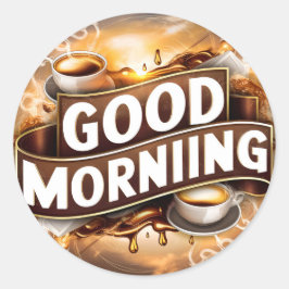 Adesivo Redondo Bom dia Café e Pães #4