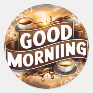 Adesivo Redondo Bom dia Café e Pães #4