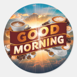 Adesivo Redondo Bom dia Café e Pães #5