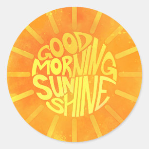 Adesivo Redondo Bom Dia, Sunshine!