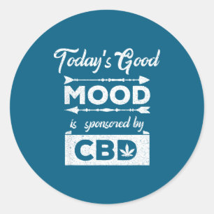 Adesivo Redondo Bom Humor de Hoje Patrocinado Cbd