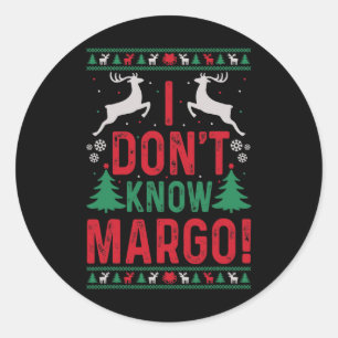 Adesivo Redondo Bom Natal Não conheço Margo